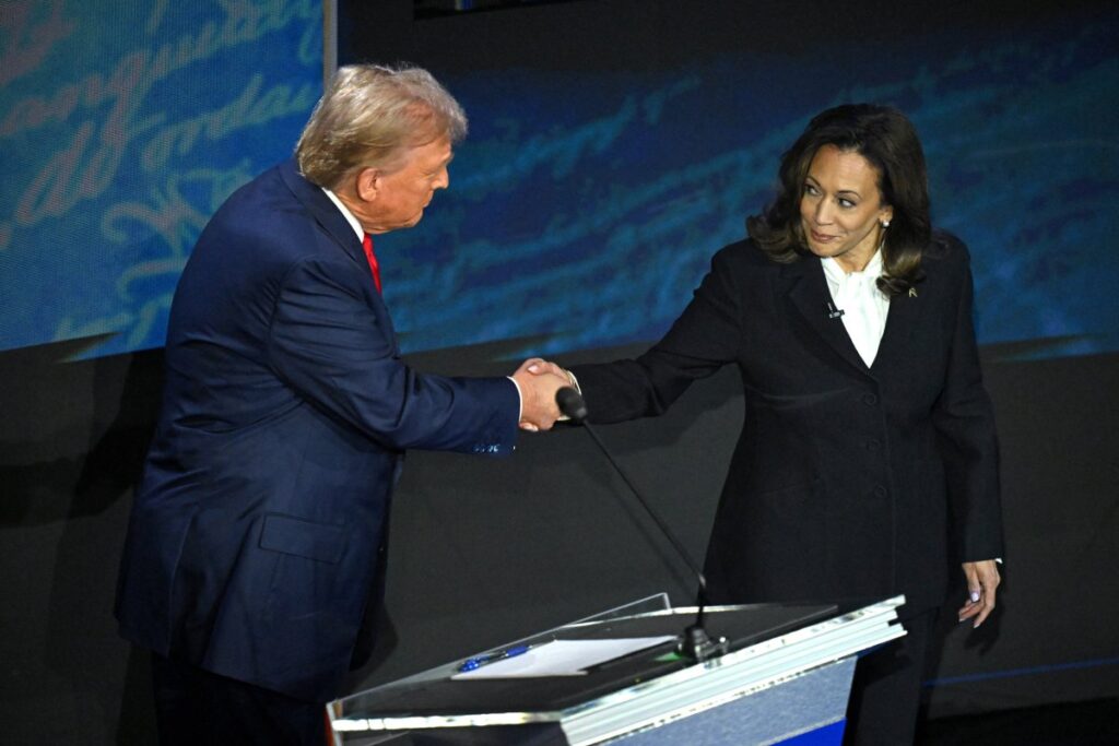 Donald Trump and Kamala Harris